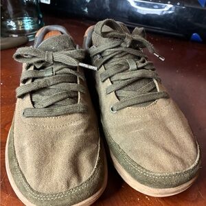 Lems Women’s 10 / Men’s 8 1/2 Sneakers Black Chillum Green Spruce Canvas Lace-Up